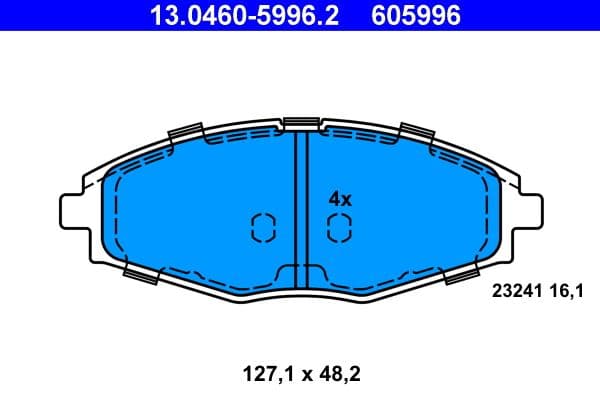 set placute frana,frana disc ATE 13.0460-5996.2