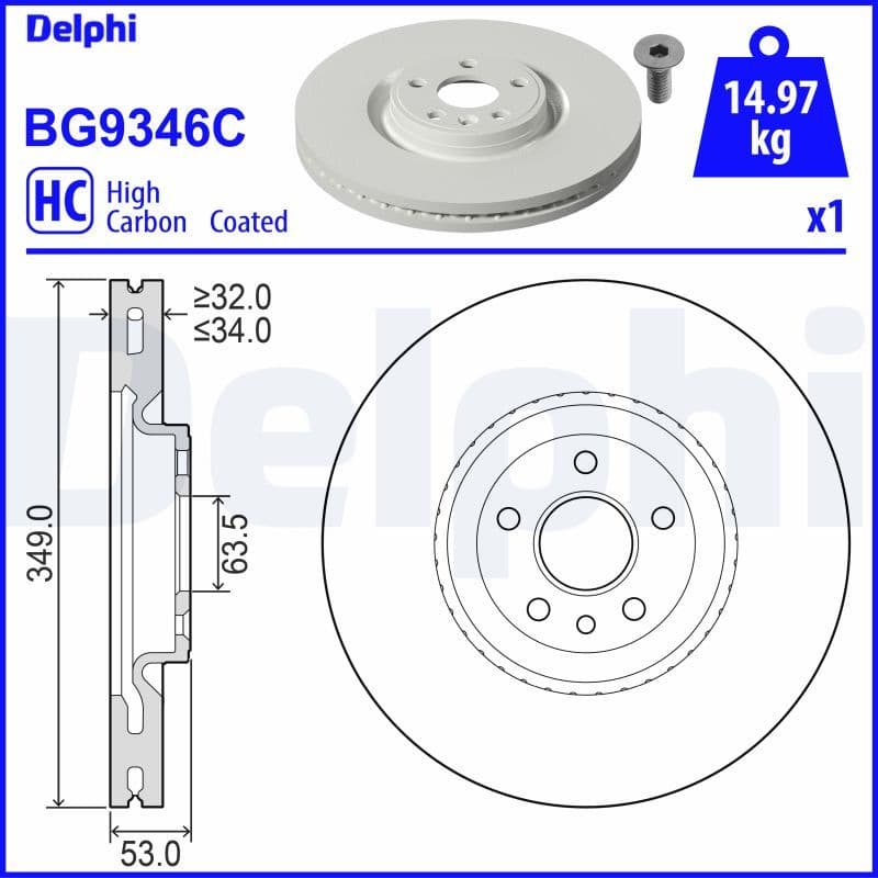 Disc frana DELPHI BG9346C