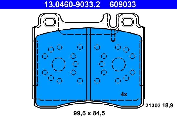 set placute frana,frana disc ATE 13.0460-9033.2