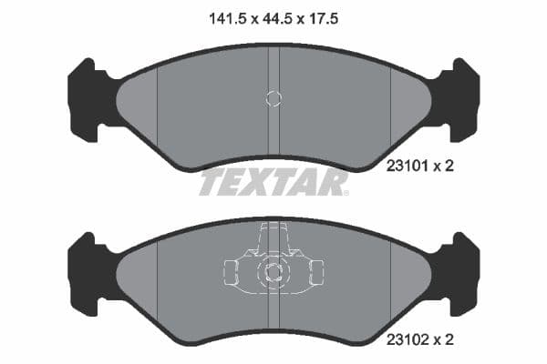 set placute frana,frana disc TEXTAR 2310101