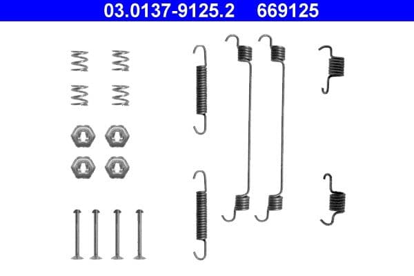 Set accesorii, sabot de frana ATE 03.0137-9125.2