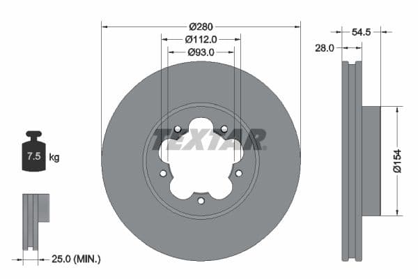 Disc frana TEXTAR PRO 92151803