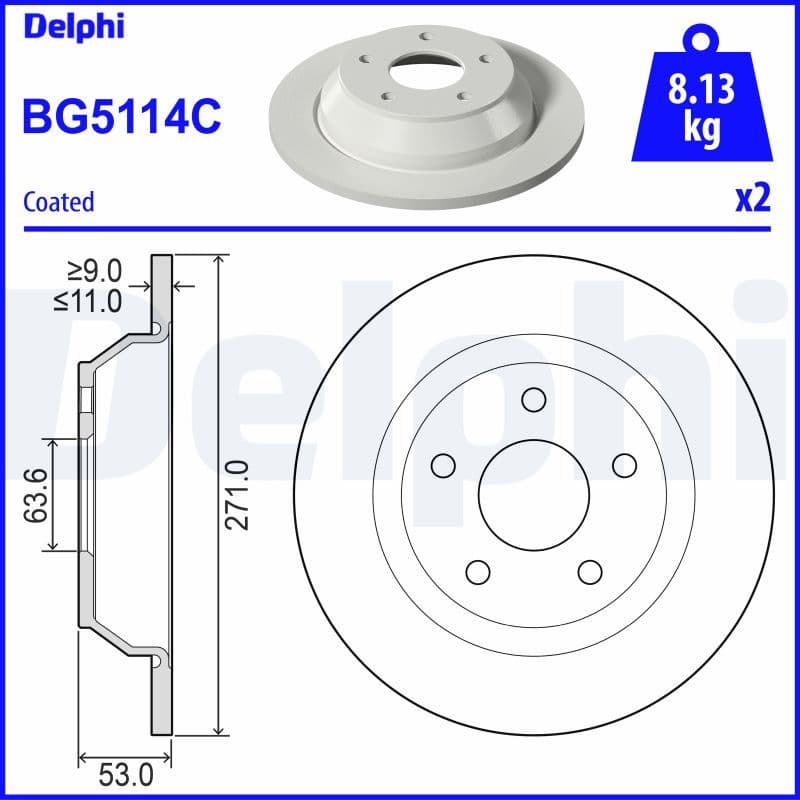 Disc frana DELPHI BG5114C