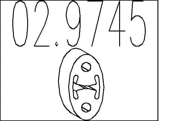 tampon cauciuc,amortizor esapament MTS 02.9745