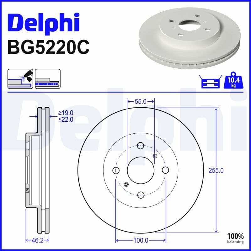 Disc frana DELPHI BG5220C