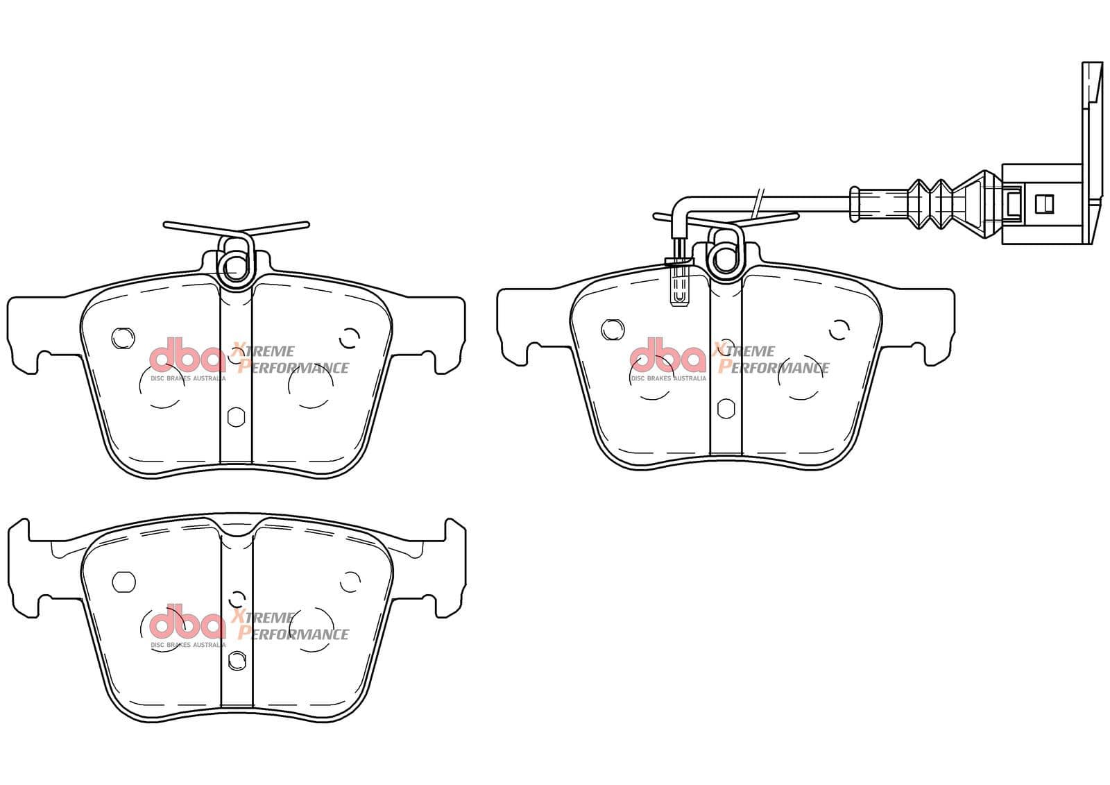set placute frana,frana disc DBA DB15006XP