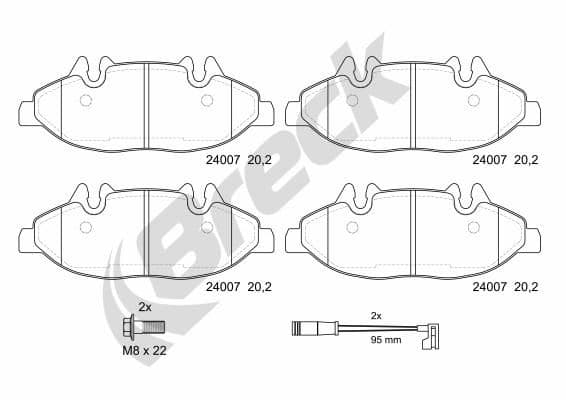 set placute frana,frana disc BRECK 24007 00 703 00