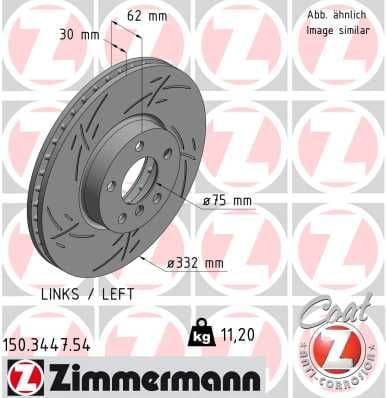 Disc frana ZIMMERMANN BLACK Z 150.3447.54