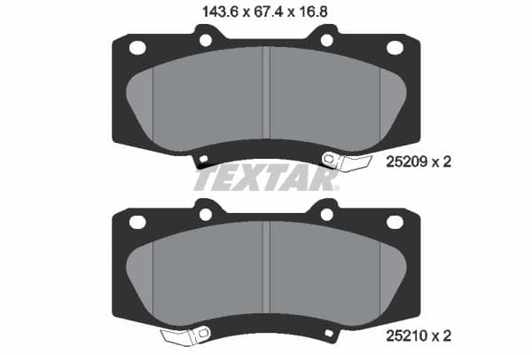 set placute frana,frana disc TEXTAR 2520901