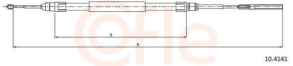 Cablu, frana de parcare COFLE 10.4141