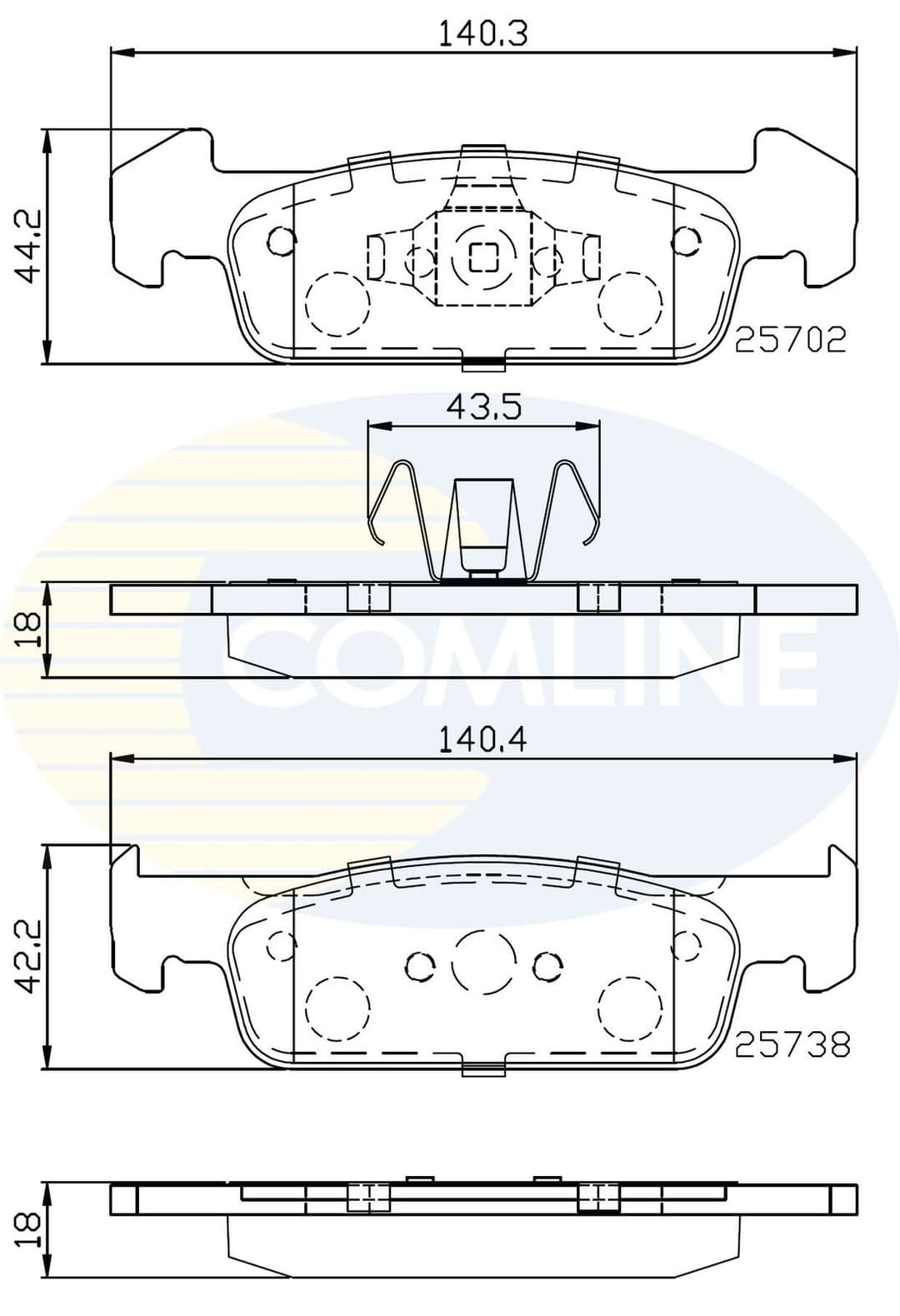 set placute frana,frana disc COMLINE CBP02223