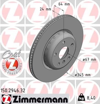 Disc frana ZIMMERMANN 150.2946.32