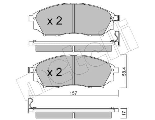 set placute frana,frana disc METELLI 22-0819-0