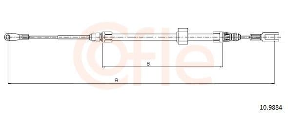 Cablu, frana de parcare COFLE 10.9884