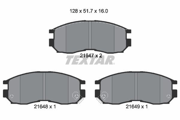 set placute frana,frana disc TEXTAR 2164701
