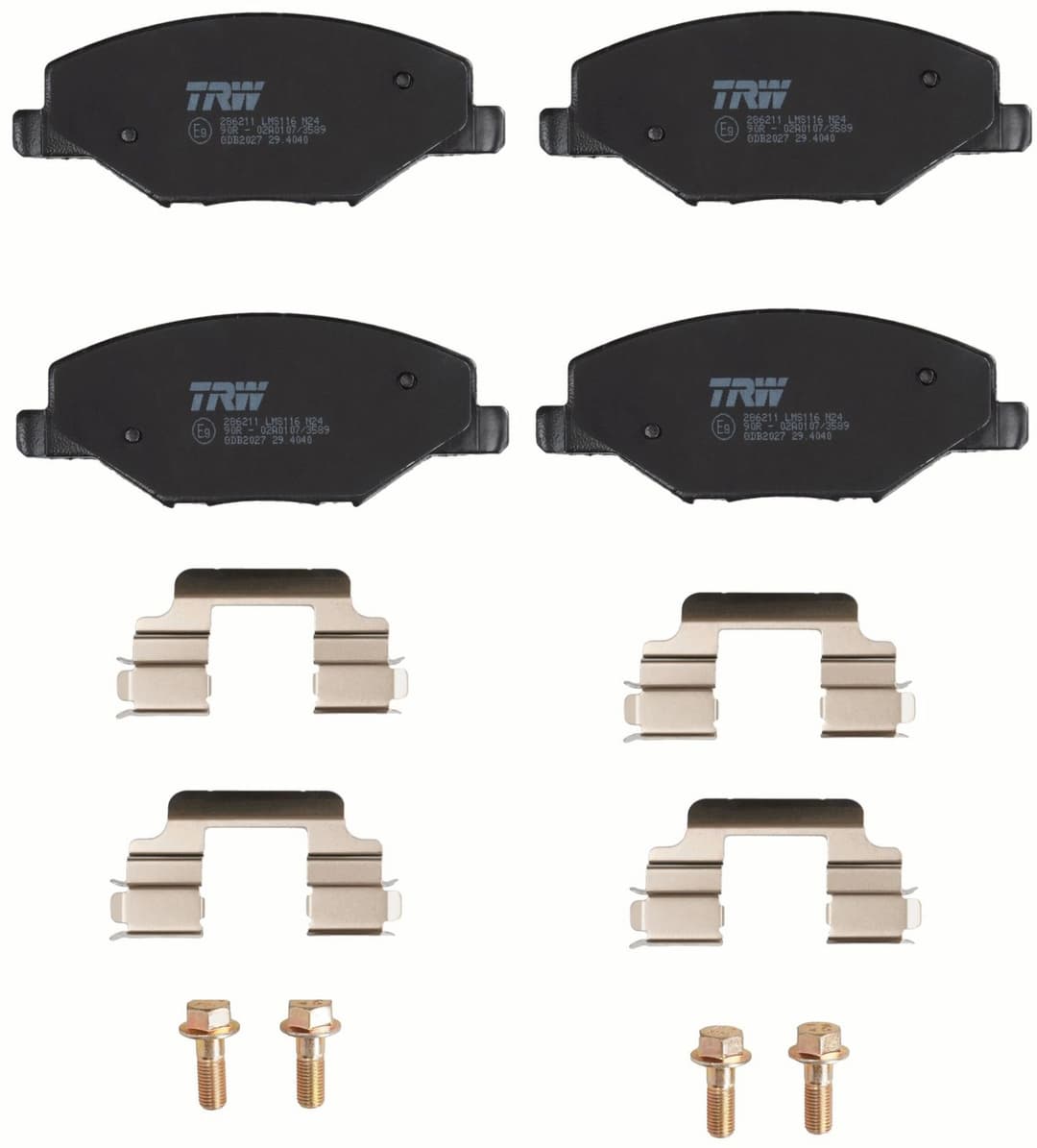 set placute frana,frana disc TRW GDB2027