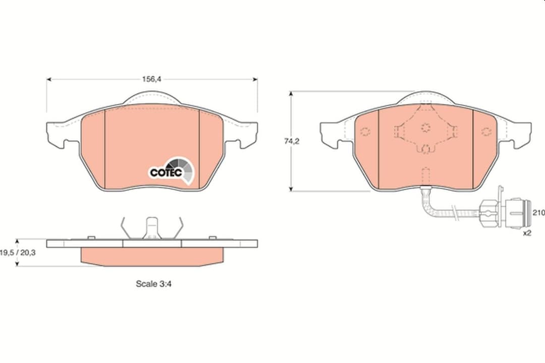 set placute frana,frana disc TRW GDB1049