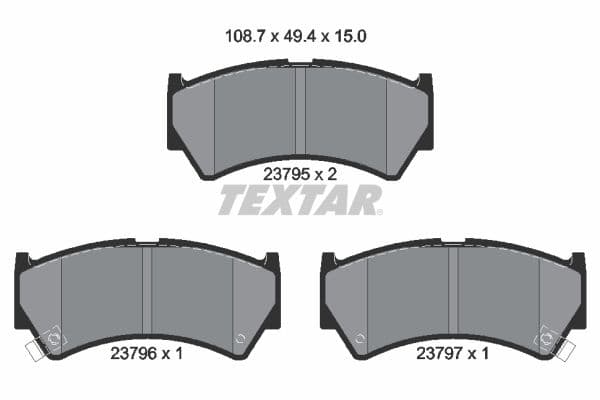 set placute frana,frana disc TEXTAR 2379501