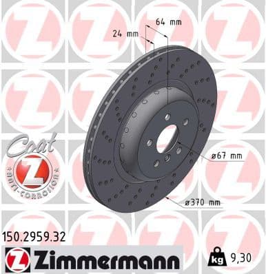 Disc frana ZIMMERMANN FORMULA F 150.2959.32