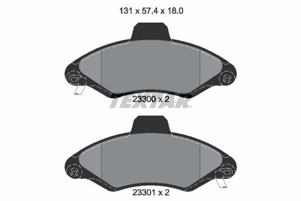 set placute frana,frana disc TEXTAR 2330002