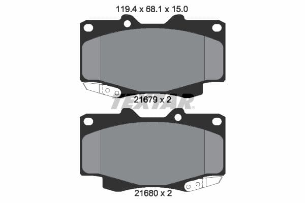 set placute frana,frana disc TEXTAR 2168001