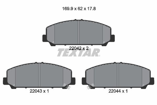 set placute frana,frana disc TEXTAR 2204201