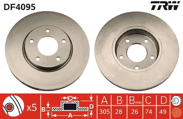 Disc frana TRW DF4095