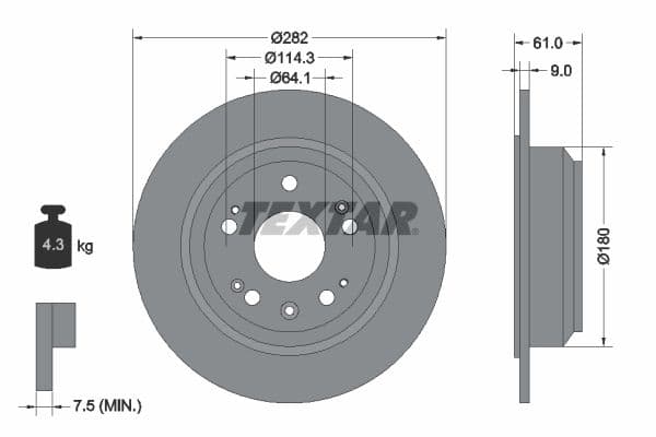Disc frana TEXTAR PRO 92165803