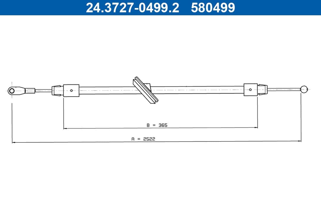 Cablu, frana de parcare ATE 24.3727-0499.2