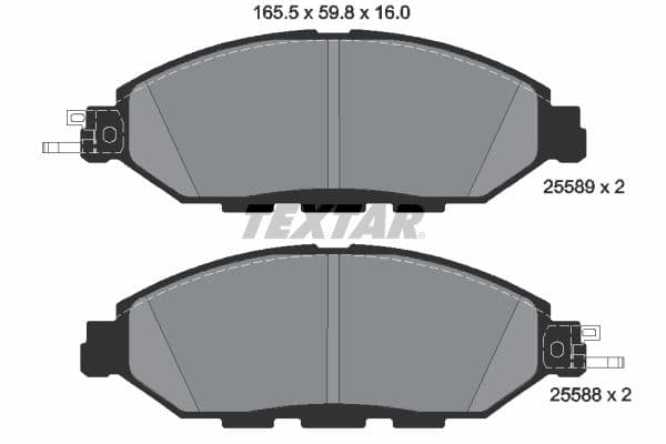 set placute frana,frana disc TEXTAR 2558903
