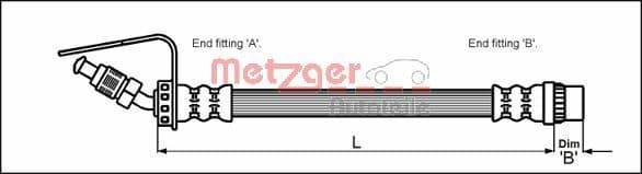 Furtun frana METZGER 4114762