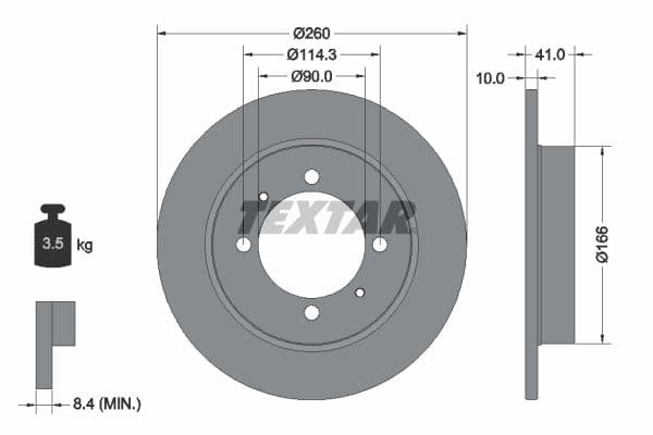 Disc frana TEXTAR 92083003