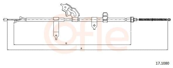 Cablu, frana de parcare COFLE 17.1080