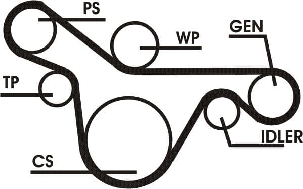 Set curea transmisie cu caneluri CONTINENTAL CTAM 6PK1413D1