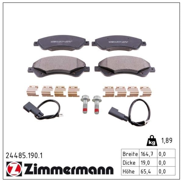 set placute frana,frana disc ZIMMERMANN 24485.190.1