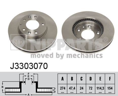 Disc frana NIPPARTS J3303070