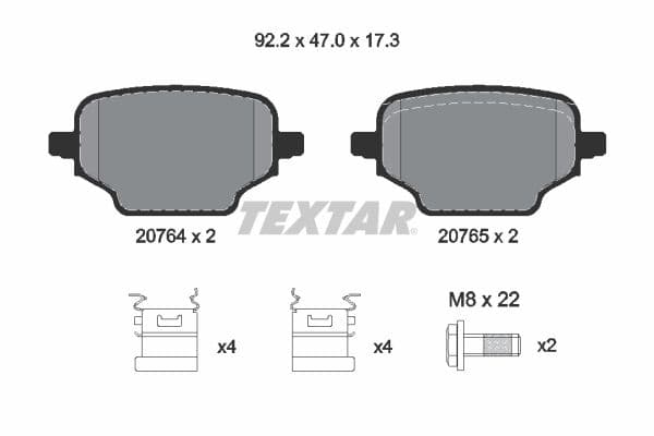 set placute frana,frana disc TEXTAR Q+ 2076401