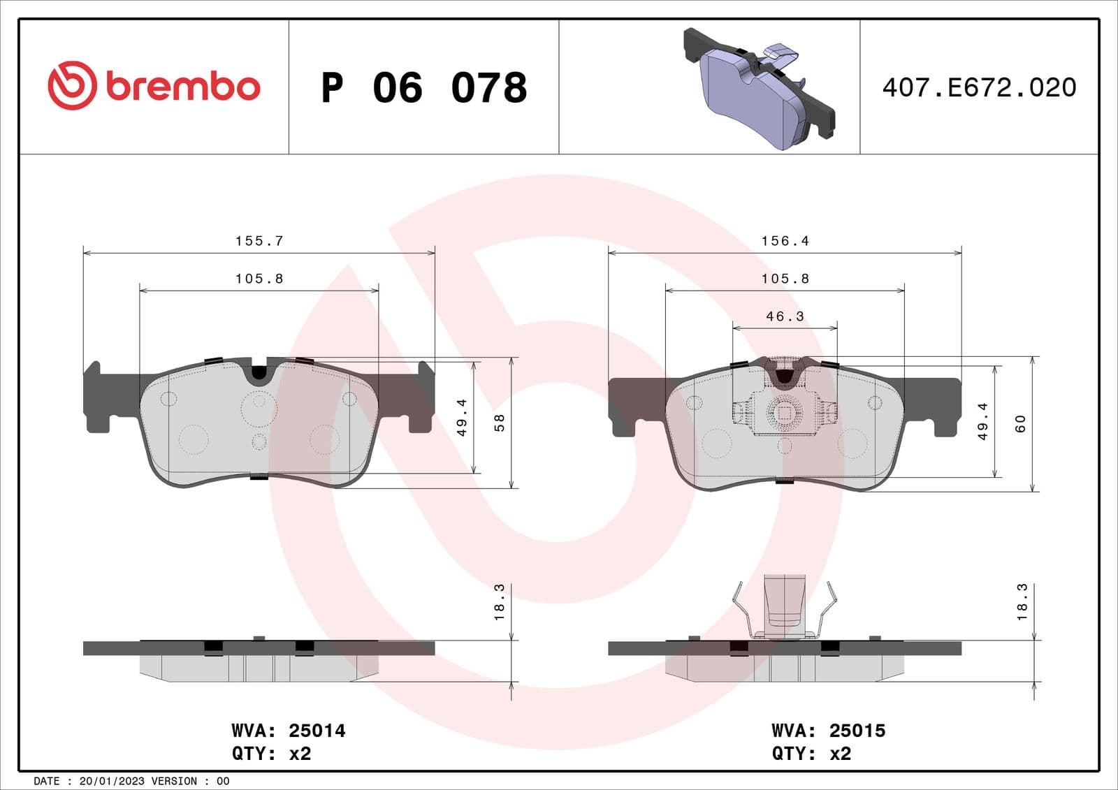 set placute frana,frana disc BREMBO PRIME LINE P 06 078