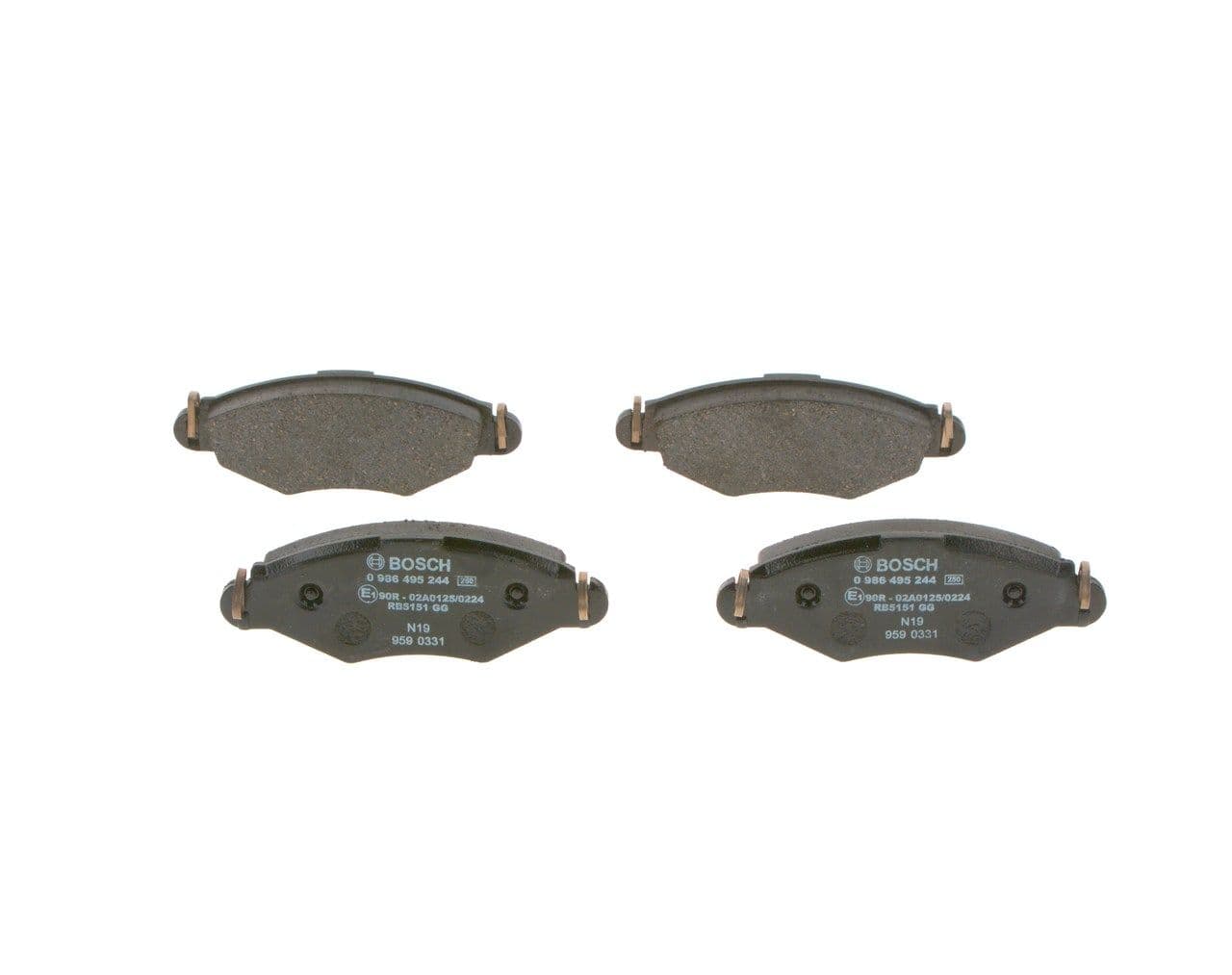 set placute frana,frana disc BOSCH 0 986 495 244