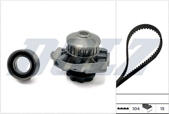 Set pompa apa + curea dintata DOLZ KD129