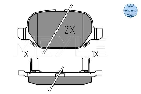 set placute frana,frana disc MEYLE -ORIGINAL: True to OE. 025 254 1014
