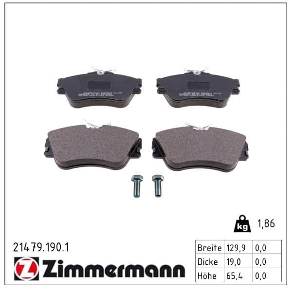 set placute frana,frana disc ZIMMERMANN 21479.190.1