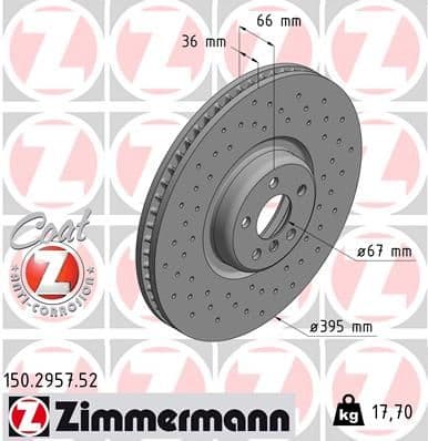 Disc frana ZIMMERMANN SPORT Z 150.2957.52