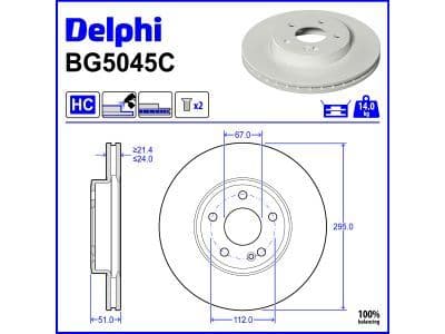 Disc frana DELPHI BG5045C