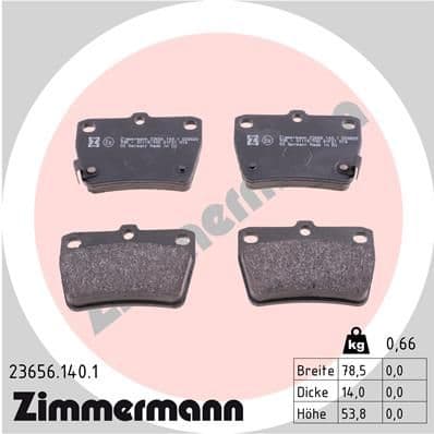set placute frana,frana disc ZIMMERMANN 23656.140.1