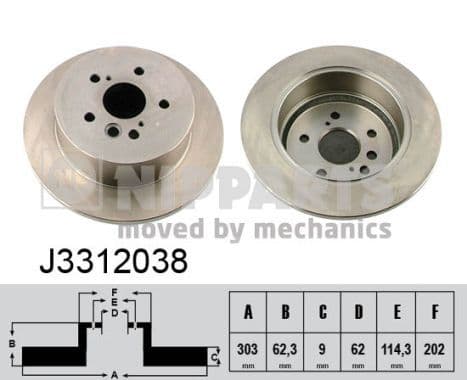 Disc frana NIPPARTS J3312038