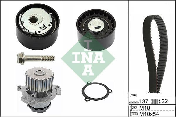 Set pompa apa + curea dintata Schaeffler INA 530 0536 30