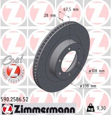 Disc frana ZIMMERMANN SPORT Z 590.2586.52