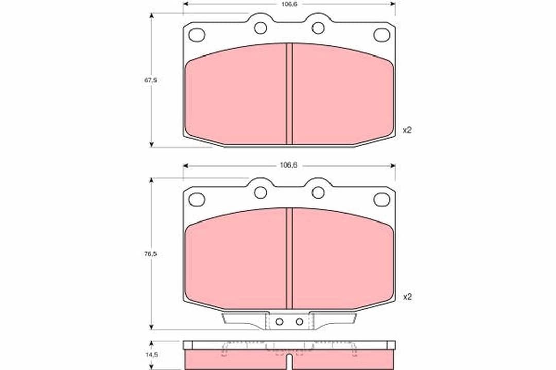 set placute frana,frana disc TRW GDB377