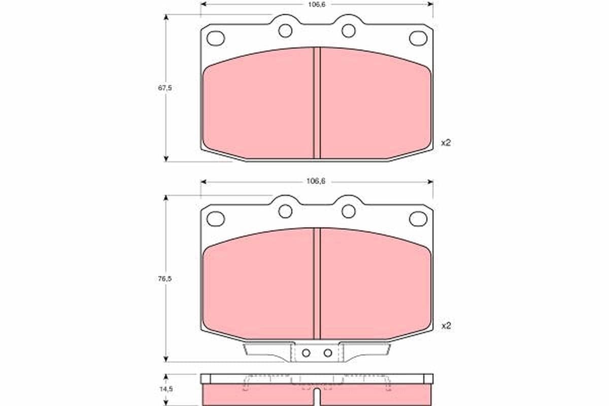 set placute frana,frana disc TRW GDB377